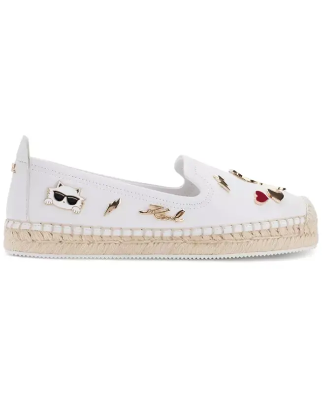 Women's Michaela Embellished Slip-On Espadrille Flats - Bright White - 2