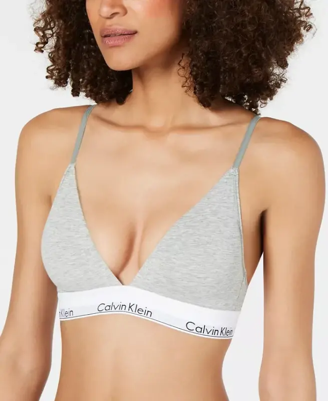 Women's Modern Cotton Lightly Lined Triangle Bralette QF5650 - CALVIN KLEIN