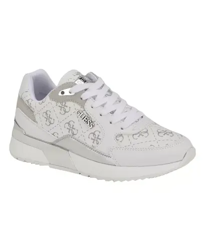 Women's Moxea Quattro G Logo Lace-Up Jogger Sneakers-White Logo 