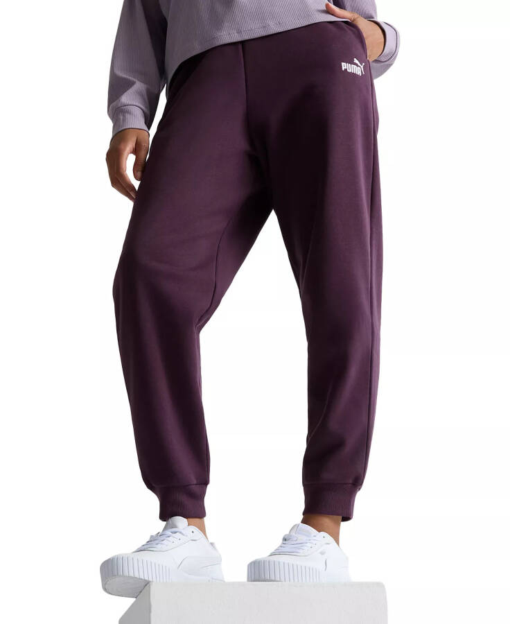 Kadın Nakış Logolu Peluş Sweatpant Joggerlar Geceyarısı Erik - 1