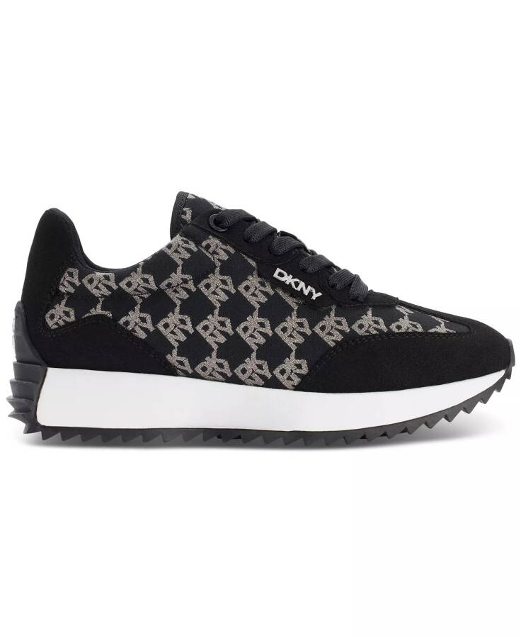 Women's Naples Checkered Running Sneakers - Black - 2