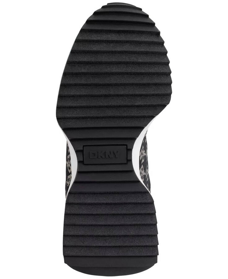 Women's Naples Checkered Running Sneakers - Black - 5