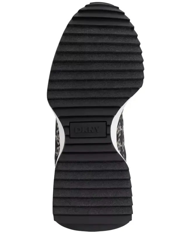 Women's Naples Checkered Lace-Up Sneakers - Black - 5