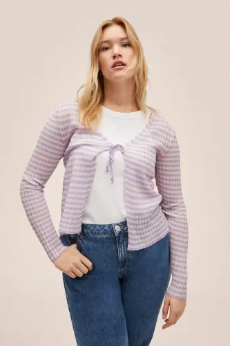 Kadın Natürel Hırka-Pembe - 9