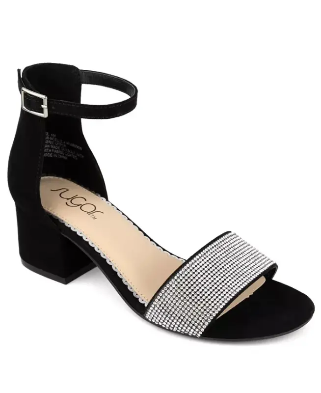 Women's Noelle Block Heel Sandals - Black Micro - SUGAR