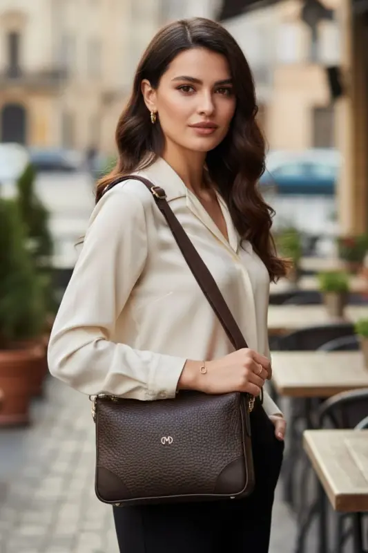 KADIN OMUZ ÇANTASI 101010042-Kahverengi - 2