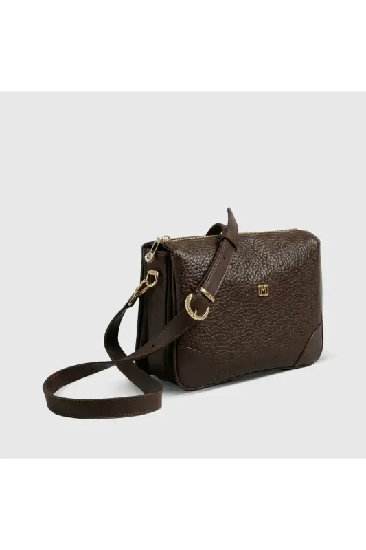 Kadın Omuz Çantası 101010043-Kahverengi - 4