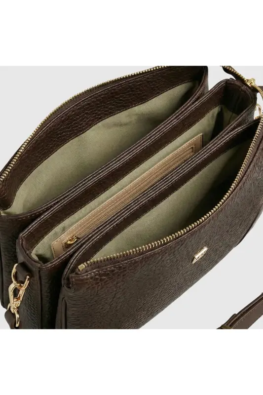 Kadın Omuz Çantası 101010043-Kahverengi - 5