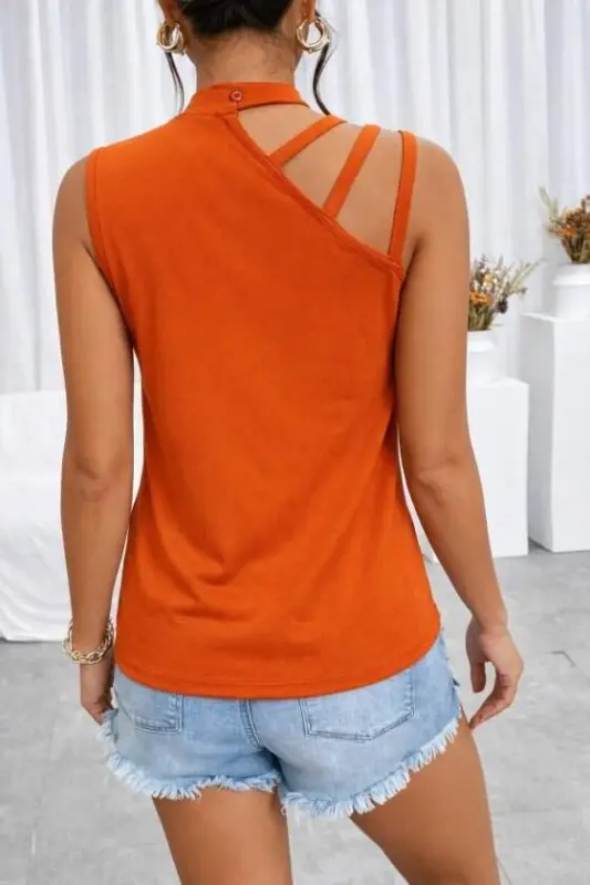 Kadın Omuzdan şerit Detaylı Yarı Balıkçı Yaka Viskon Bluz - 4