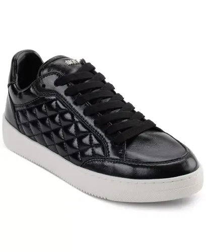 Women's Oriel Quilted Lace-Up Low-Top Sneakers - Black 