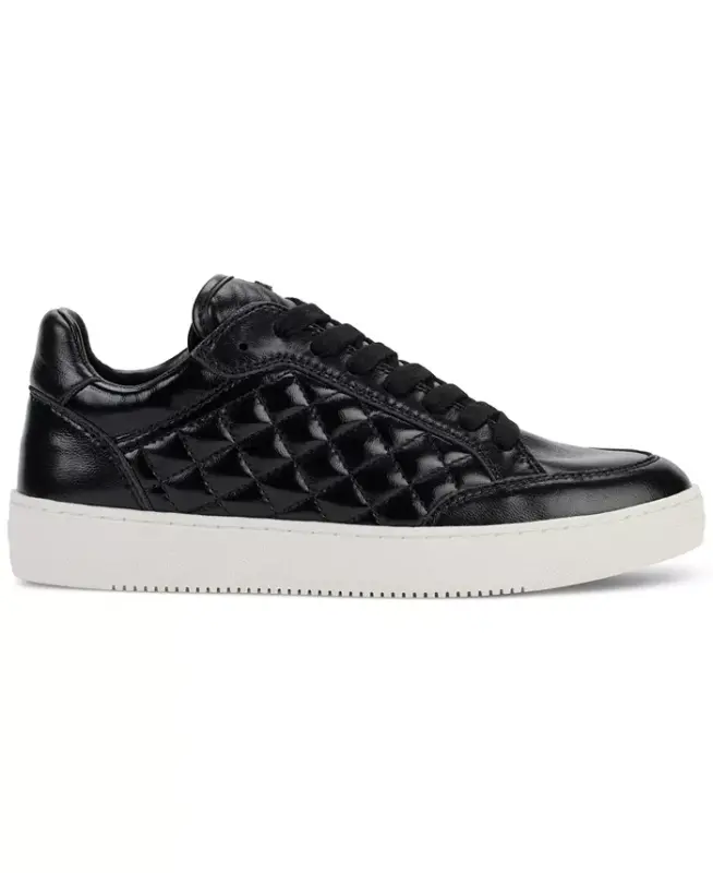 Women's Oriel Quilted Lace-Up Low-Top Sneakers - Black - 2
