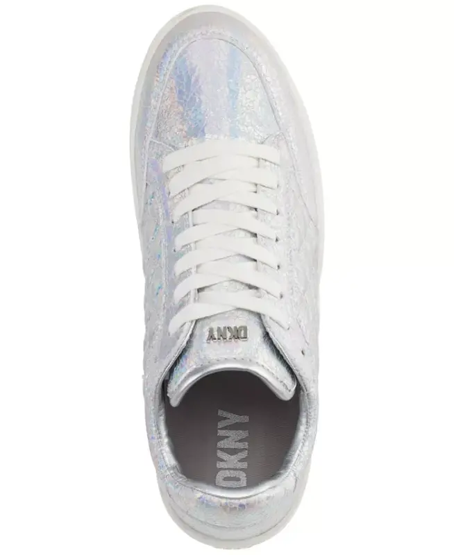Women's Oriel Quilted Lace-Up Low-Top Sneakers - Silver - 4