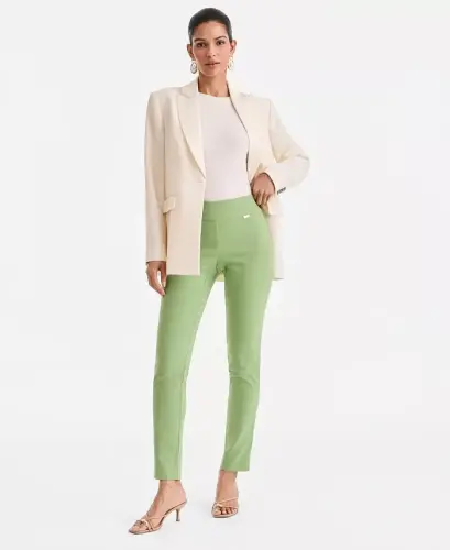 Women's Mid-Rise Skinny Pants, Regular & Short Lengths, Created for Modazone - Sweet Pea - 3