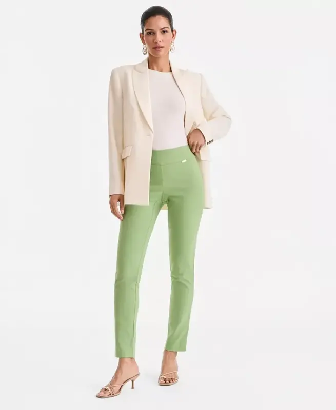 Women's Mid-Rise Skinny Pants, Regular & Short Lengths, Created for Modazone - Sweet Pea - 3