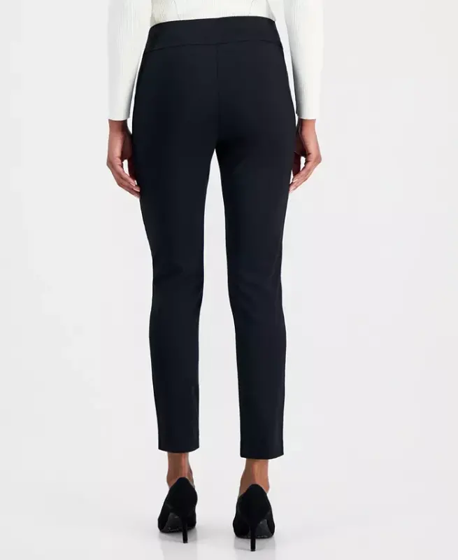 Women's Mid-Rise Skinny Pants, Regular & Short Lengths, Created for Modazone-Deep Black - 2