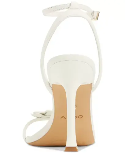 Women's Daisylily Floral Stiletto Dress Sandals - White - 3