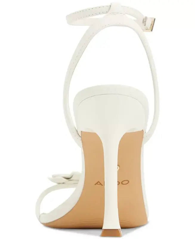 Women's Daisylily Floral Stiletto Dress Sandals - White - 3