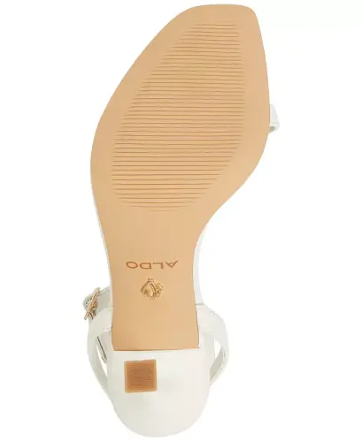 Women's Daisylily Floral Stiletto Dress Sandals - White - 5