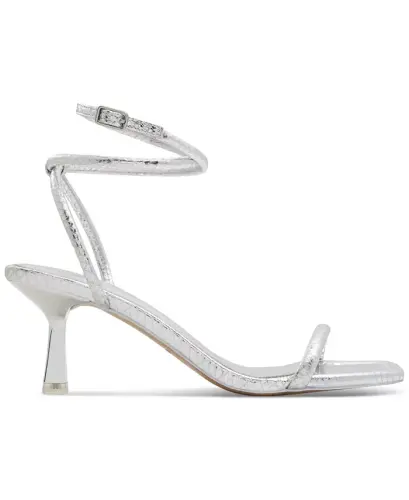 Women's Dime Strappy Ankle Wrap Dress Sandals - Silver Snake Emblem - ALDO (1)