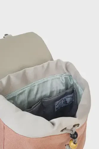 Kadın Pembe El Yapımı Sırt Çantası-Pembe - 3