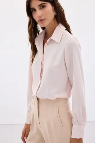 Kadın Pembe Gömlek-PUDRA - 4