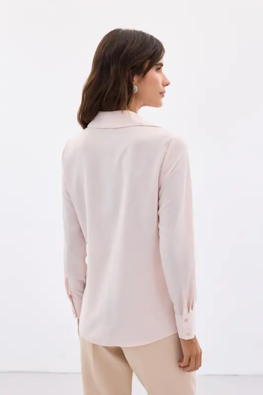 Kadın Pembe Gömlek-PUDRA - 6