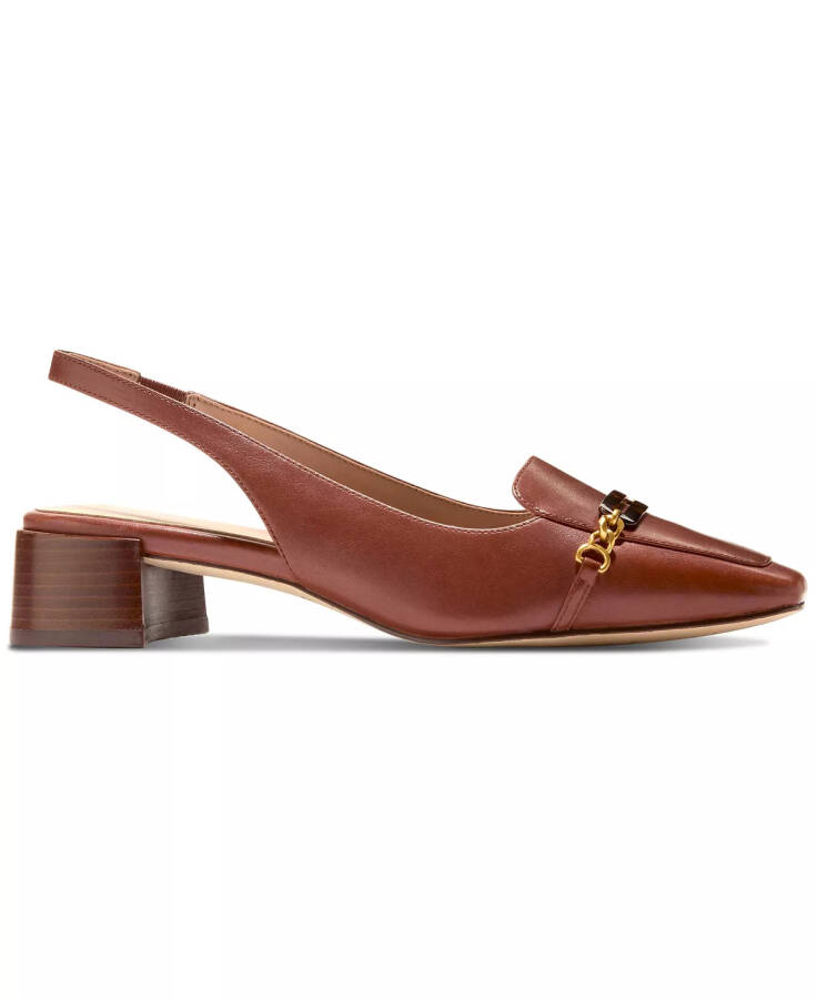 Kadın Penley Slingback Pompaları Koyu Cuoio Derisi - 2