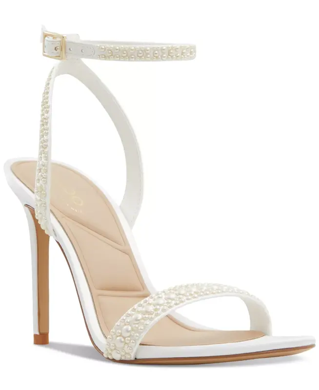 Women's Perlea Two-Piece Imitation Pearl Dress Sandals - White Multi - 1