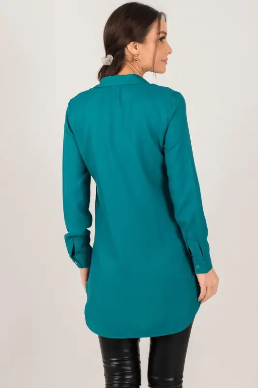 Kadın Petrol Tunik Gömlek ARM-19Y001003-PETROL - 4