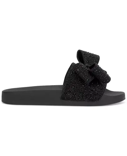 Women's Peymin Pool Slides, Created for Modazone-Black Bow - I.N.C. INTERNATIONAL CONCEPTS (1)
