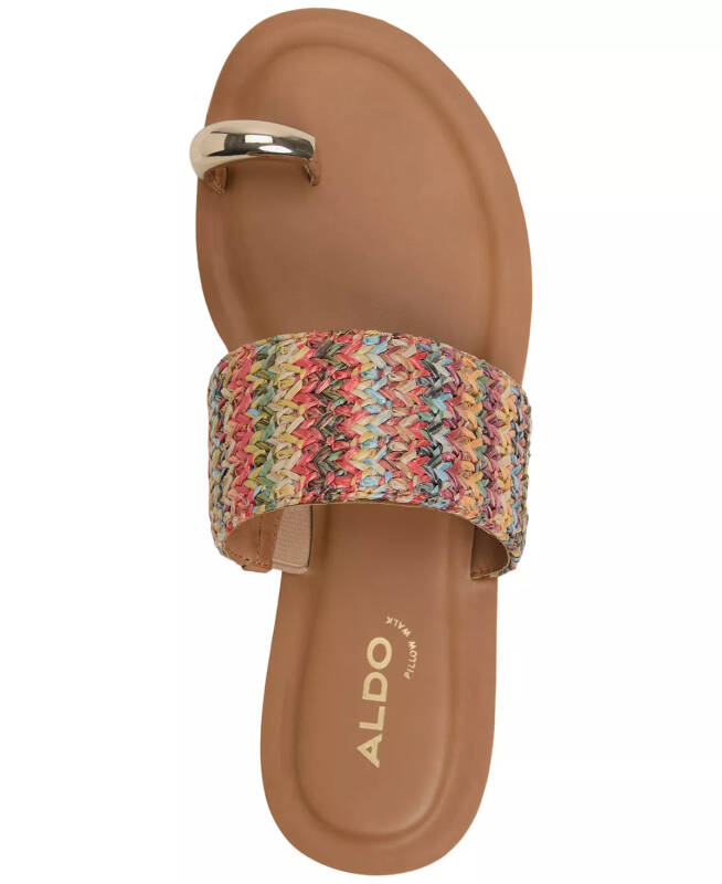 Women's Beachwalk Toe Loop Flat Sandals - Raffia Multi - 4