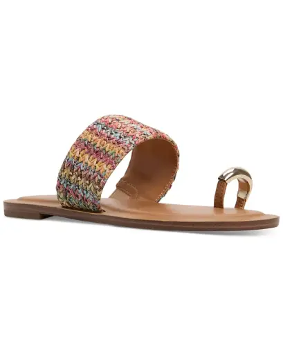 Women's Beachwalk Toe Loop Flat Sandals - Raffia Multi 
