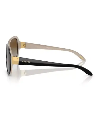 Women's Polarized Sunglasses, Gradient Polar RA5138 - Shiny Black On Nude - 3