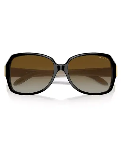 Women's Polarized Sunglasses, Gradient Polar RA5138 - Shiny Black On Nude - 5