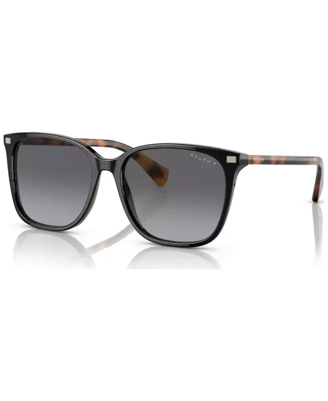 Women's Polarized Sunglasses, RA529356-YP-Shiny Black - RALPH BY RALPH LAUREN