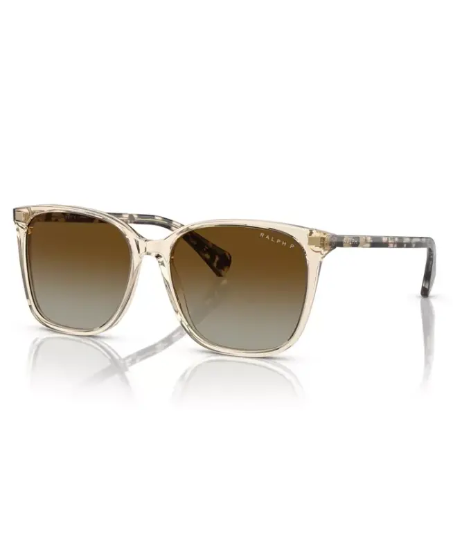 Women's Polarized Sunglasses, RA529356-YP - Shiny Transparent Brown - RALPH BY RALPH LAUREN