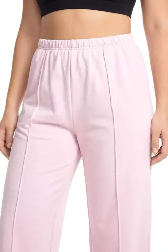 Kadın Pudra Pembe Büyük Beden Cepli Pijama Altı - 2