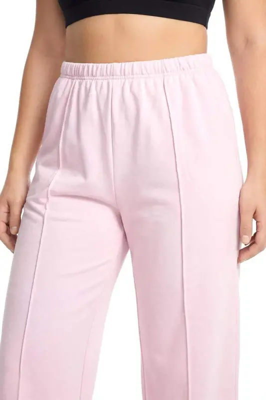 Kadın Pudra Pembe Büyük Beden Cepli Pijama Altı - 2