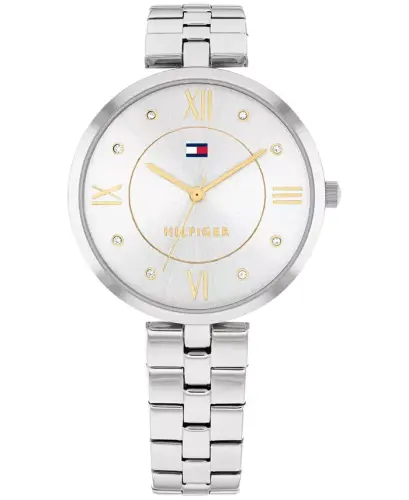 Women's Quartz Silver-Tone Stainless Steel Watch 34mm - Silver - 1