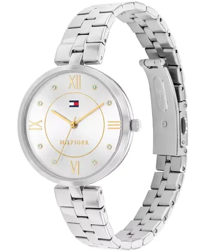 Women's Quartz Silver-Tone Stainless Steel Watch 34mm - TOMMY HILFIGER (1)