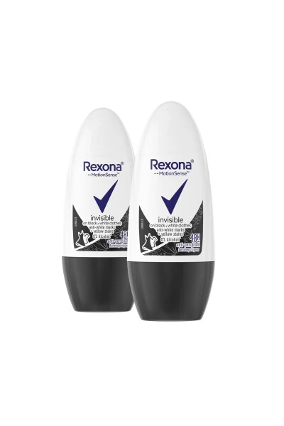 Kadın Roll On Deodorant Invisible On Black White Clothes 50 ml X2 Adet - Rexona (1)