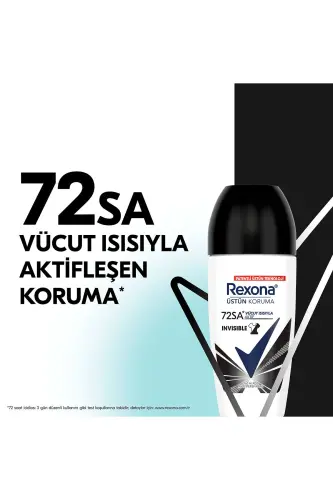 Kadın Roll On Deodorant Invisible On Black + White Clothes 50 ml x2 Adet - 3