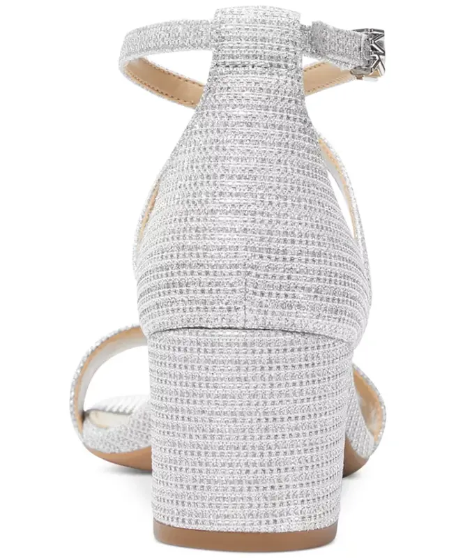 Women's Serena Flex Ankle Strap Dress Sandals - Silver Glitter - 3