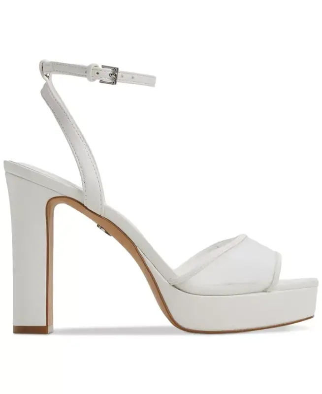 Women's Chicglimmer Two-Piece Plaform Dress Sandals - White Mesh - 2