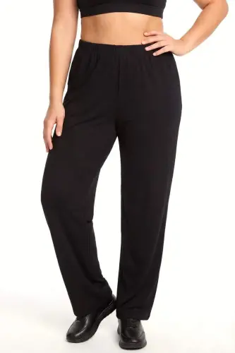 Kadın Siyah Büyük Beden Pijama Altı - BÜYÜKBEDENIZ (1)