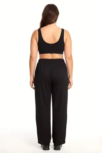 Kadın Siyah Büyük Beden Pijama Altı - 3