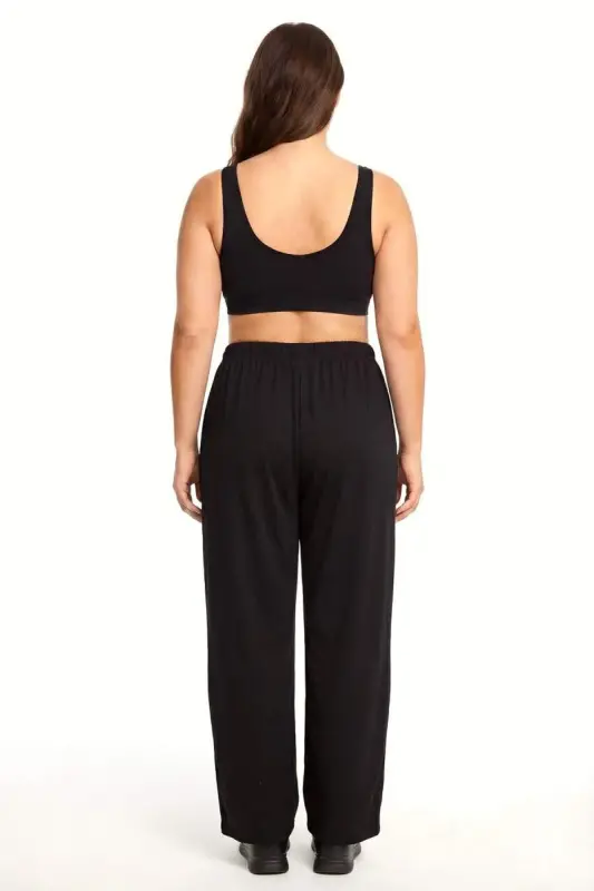 Kadın Siyah Büyük Beden Pijama Altı - 3