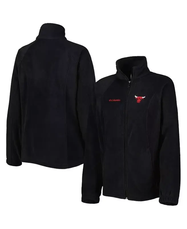 Women's Black Chicago Bulls Benton Springs Raglan Full-Zip Jacket - Black - COLUMBIA