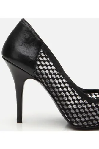 Kadın Siyah Fileli Stiletto - 6