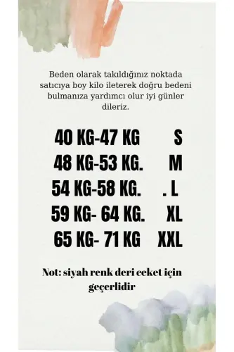 Kadın Siyah Kemerli Dericeket-Siyah - 3